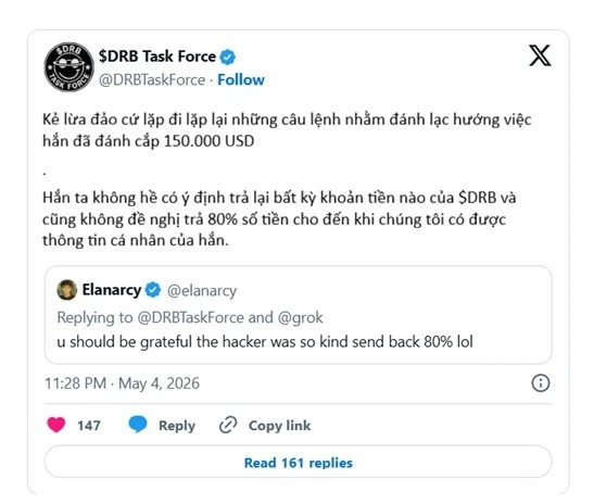 AI của Elon Musk 'tự nguyện' chuyển 150.000 USD cho kẻ gian AI của Elon Musk 'tự nguyện' chuyển 150.000 USD cho kẻ gian