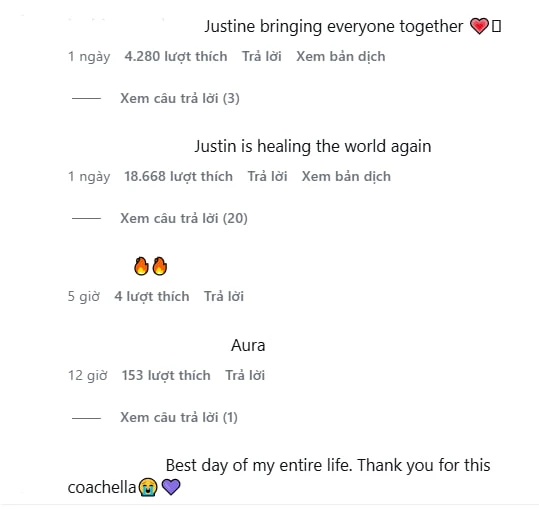 131 triệu lượt xem Justin Bieber hát karaoke ở Coachella, gần 30 năm chưa ai làm được điều này 131 triệu lượt xem Justin Bieber hát karaoke ở Coachella, gần 30 năm chưa ai làm được điều này