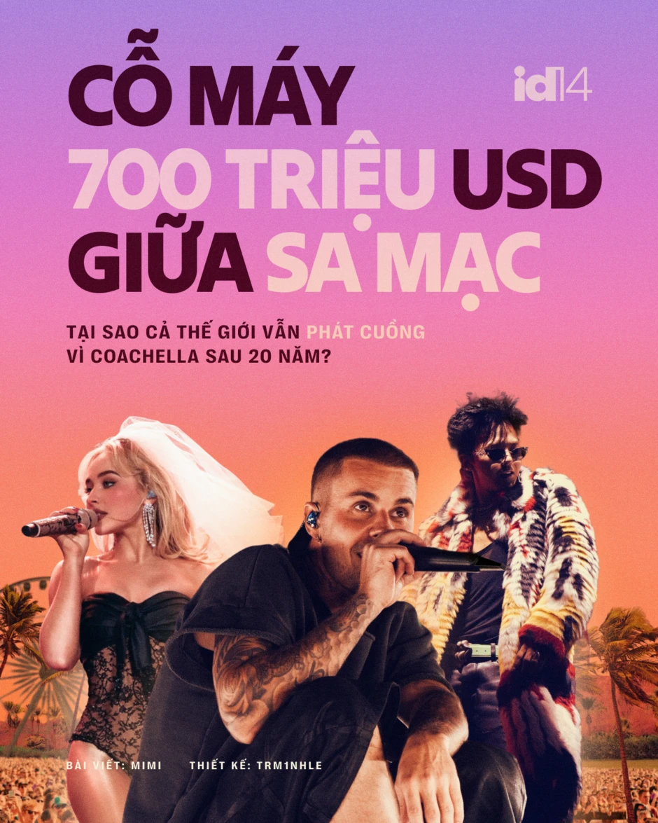 Cỗ máy 700 triệu USD giữa sa mạc: Tại sao cả thế giới vẫn "phát cuồng" vì Coachella sau 20 năm? Cỗ máy 700 triệu USD giữa sa mạc: Tại sao cả thế giới vẫn "phát cuồng" vì Coachella sau 20 năm?
