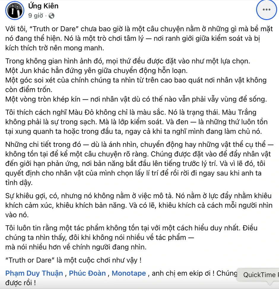 Đạo diễn MV của Jun Phạm lên tiếng trước yếu tố 18+, nói 1 chữ khiến MXH nổi giận Đạo diễn MV của Jun Phạm lên tiếng trước yếu tố 18+, nói 1 chữ khiến MXH nổi giận