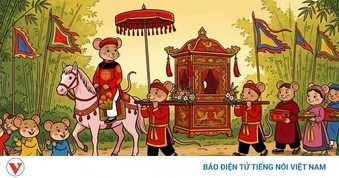 Độc đáo MV viết lại câu chuyện “Đám cưới chuột” trong tranh Đông Hồ bằng AI