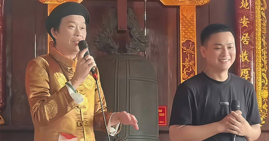 Hoài Lâm đưa bạn gái đến đền thờ Tổ trăm tỷ, cùng Hoài Linh song ca ngọt lịm