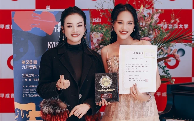Học trò PGS.TS Tân Nhàn giành giải cao nhất tại Kyushu Music Competition 2026 ở Nhật Bản Học trò PGS.TS Tân Nhàn giành giải cao nhất tại Kyushu Music Competition 2026 ở Nhật Bản