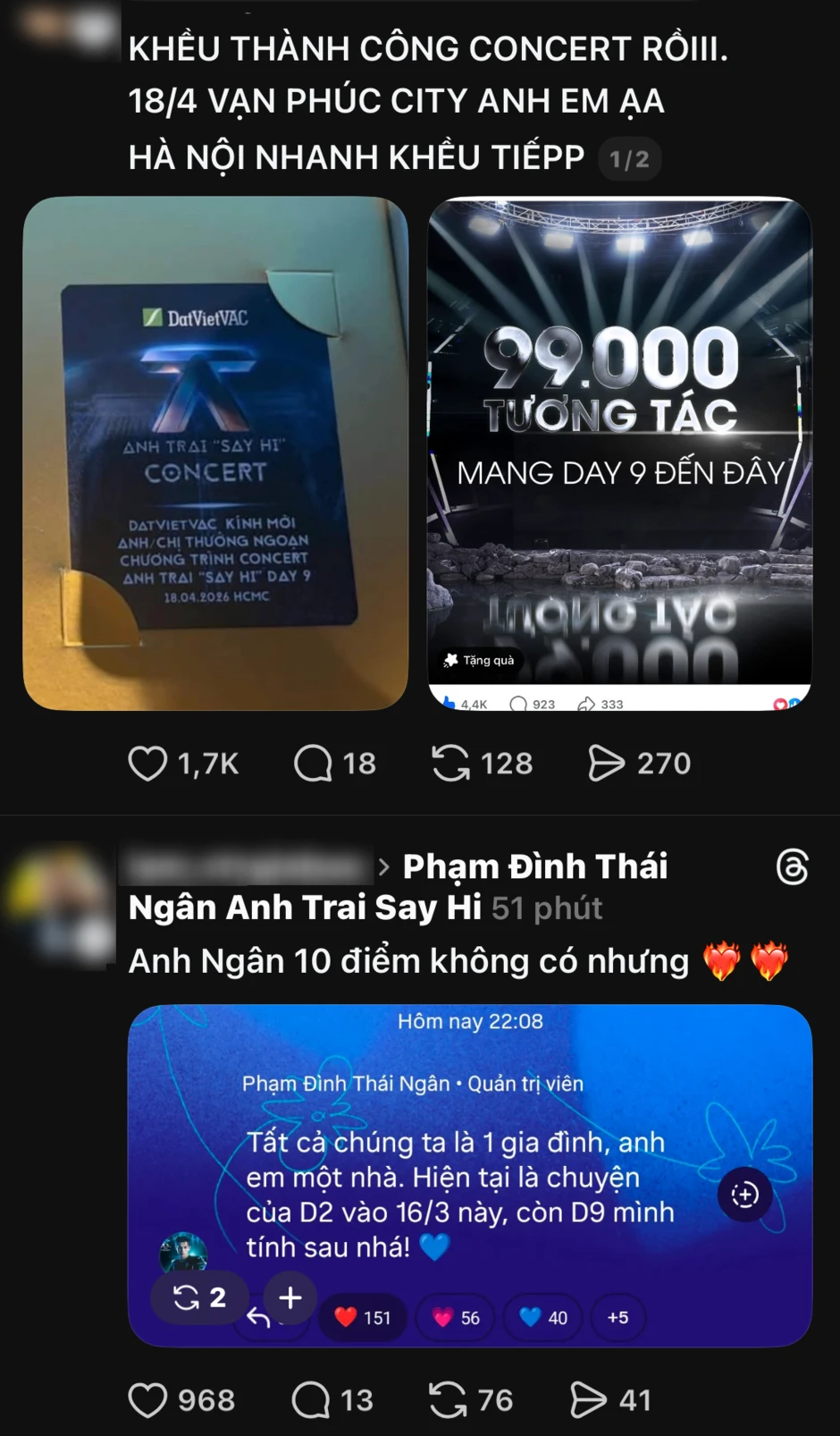 Hơn 6 triệu bài đăng đưa Anh Trai Say Hi lên thẳng xu hướng trong đêm Hơn 6 triệu bài đăng đưa Anh Trai Say Hi lên thẳng xu hướng trong đêm