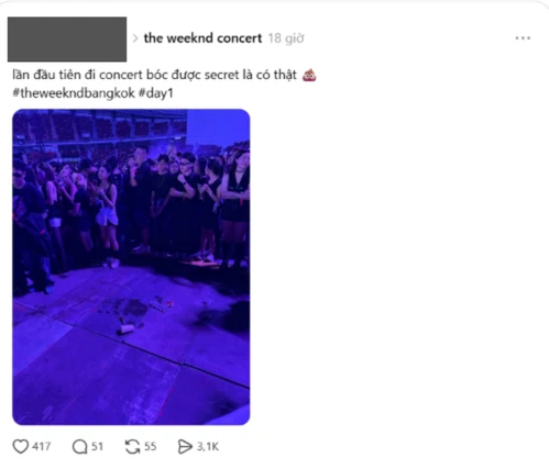Khán giả “đi nặng” ở concert The Weeknd chặng Thái Lan, fan Việt tá hoả Khán giả “đi nặng” ở concert The Weeknd chặng Thái Lan, fan Việt tá hoả