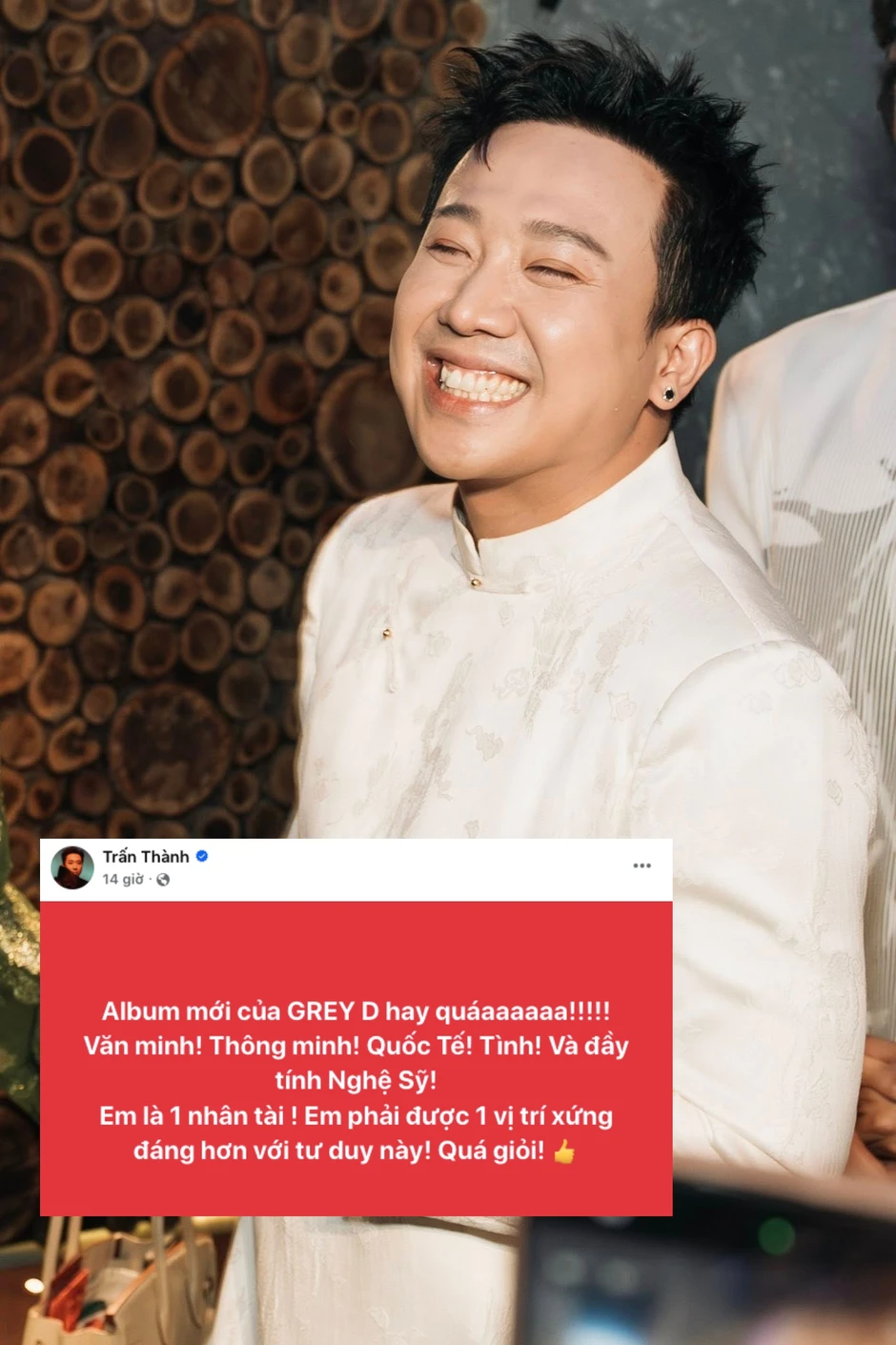 Nam ca sĩ khiến Trấn Thành cảm thán “văn minh, thông minh, quốc tế”, phải có vị thế cao hơn Nam ca sĩ khiến Trấn Thành cảm thán “văn minh, thông minh, quốc tế”, phải có vị thế cao hơn