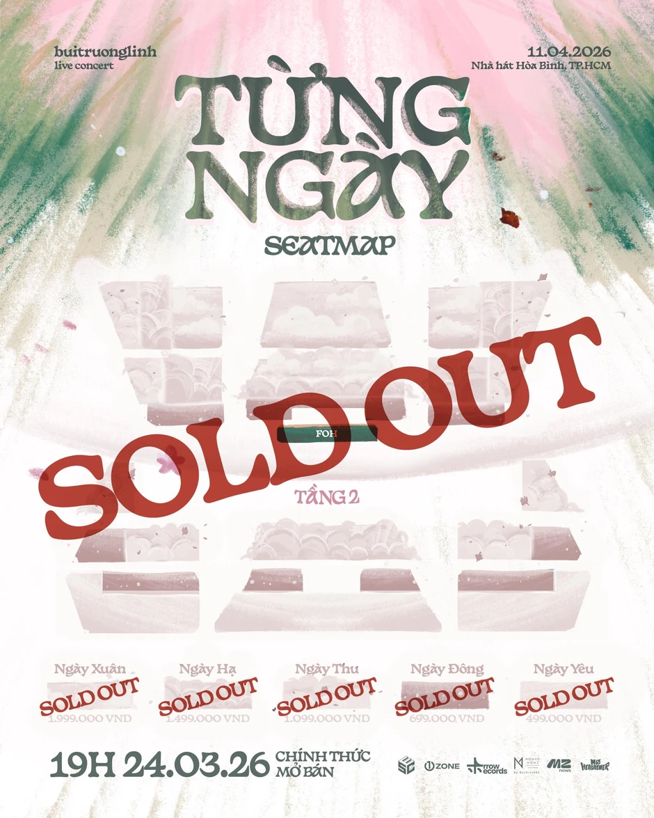 Nam ca sĩ vừa cháy vé concert chỉ trong 12 phút: Sự nghiệp cả "rổ hit", top 1 Spotify Việt Nam Nam ca sĩ vừa cháy vé concert chỉ trong 12 phút: Sự nghiệp cả "rổ hit", top 1 Spotify Việt Nam