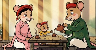 Tái hiện “Đám cưới chuột” trong tranh dân gian Đông Hồ bằng AI
