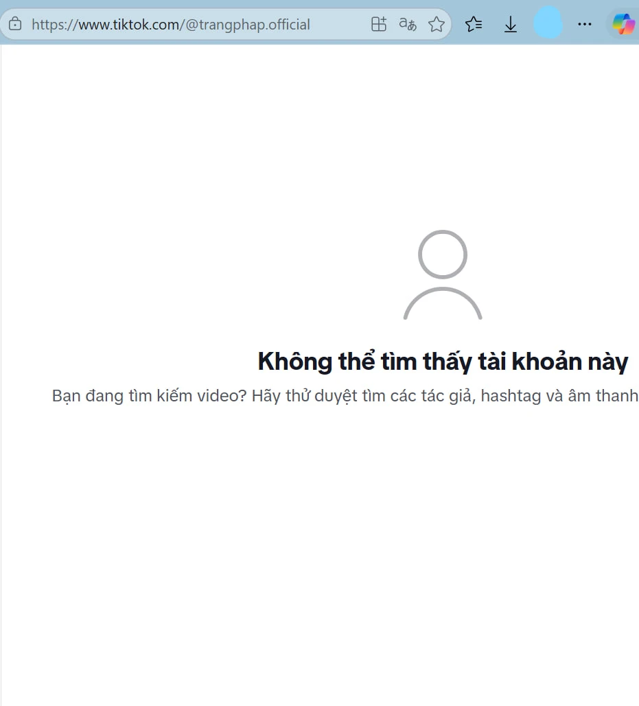 Trang Pháp "biến mất", khoá toàn bộ trang MXH Trang Pháp "biến mất", khoá toàn bộ trang MXH