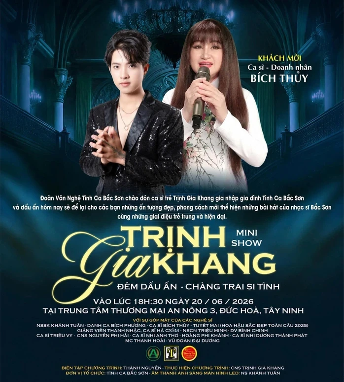 Trịnh Gia Khang và Mini show "Dấu ấn chàng trai si tình", ca sĩ Bích Thủy hỗ trợ hết mình