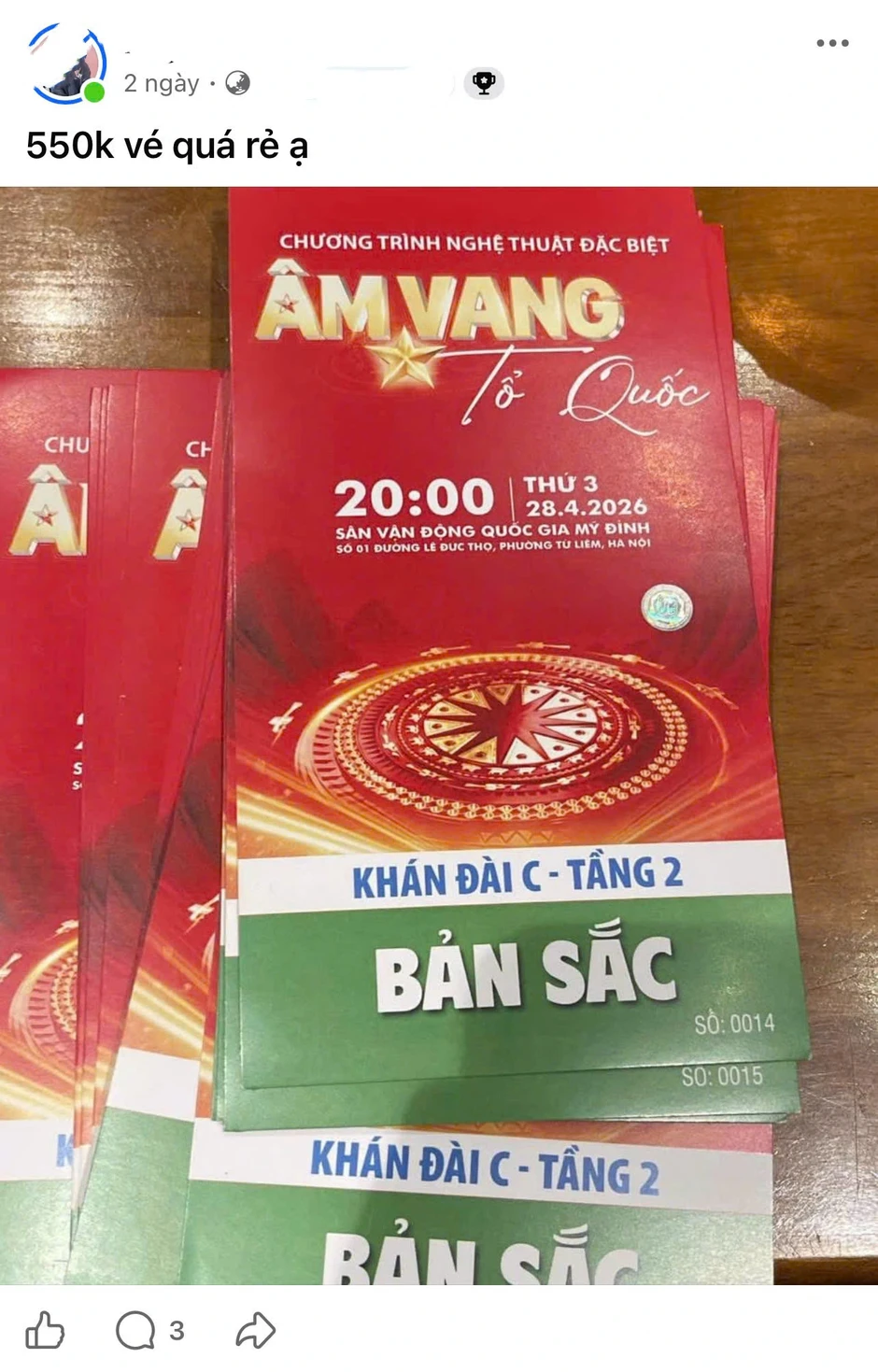 Vé "Âm vang Tổ quốc" rao bán tràn lan, Tổng đạo diễn lên tiếng cảnh báo