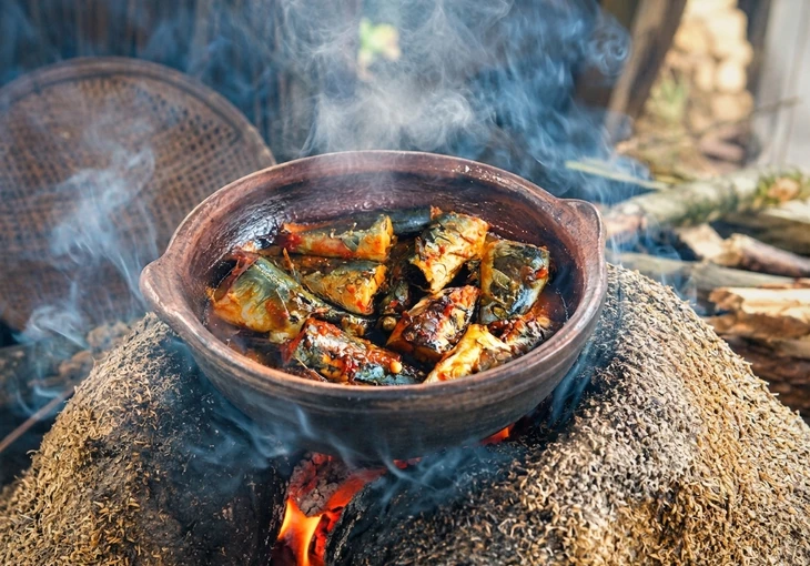 Cá nục om trấu rục xương ăn cùng bánh mì nướng, ngon nhớ đời Cá nục om trấu rục xương ăn cùng bánh mì nướng, ngon nhớ đời