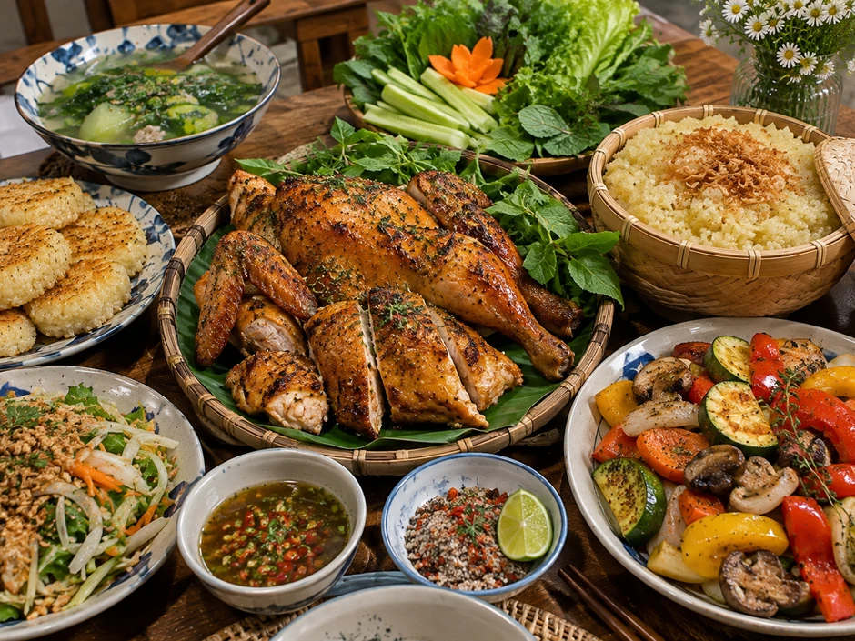 Món ngon ngày mưa: Gà nướng mắc mật, xôi dẻo và rau củ nướng hấp dẫn Món ngon ngày mưa: Gà nướng mắc mật, xôi dẻo và rau củ nướng hấp dẫn
