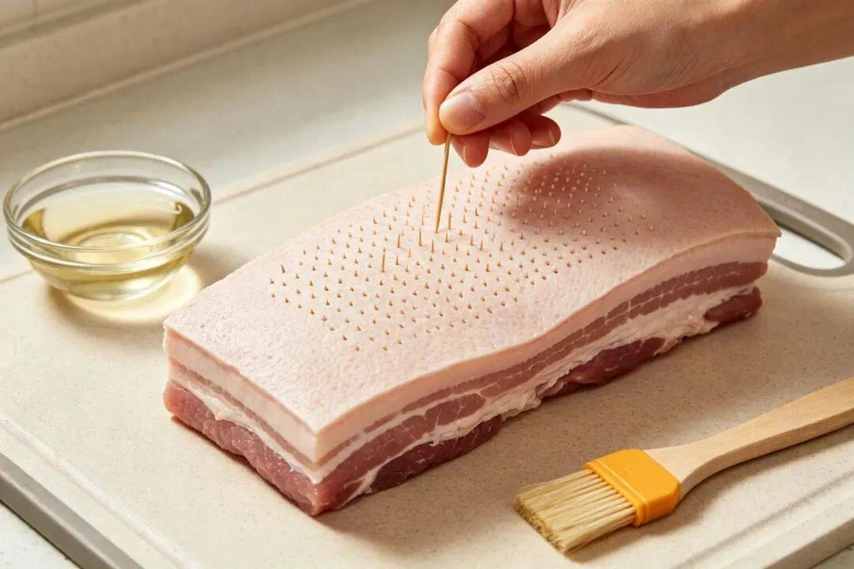 Món thịt ba chỉ nướng giòn bì tại nhà: Bí quyết để không bị dai Món thịt ba chỉ nướng giòn bì tại nhà: Bí quyết để không bị dai