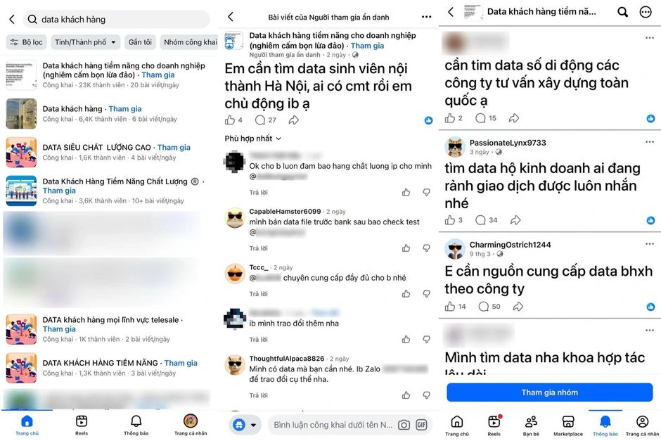 Dữ liệu cá nhân bị rao bán tràn lan trên mạng như món hàng rẻ tiền Dữ liệu cá nhân bị rao bán tràn lan trên mạng như món hàng rẻ tiền