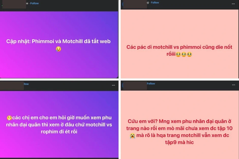 Motchill, Phimmoi sập sau làn sóng truy quét, người trẻ dần rời web lậu Motchill, Phimmoi sập sau làn sóng truy quét, người trẻ dần rời web lậu