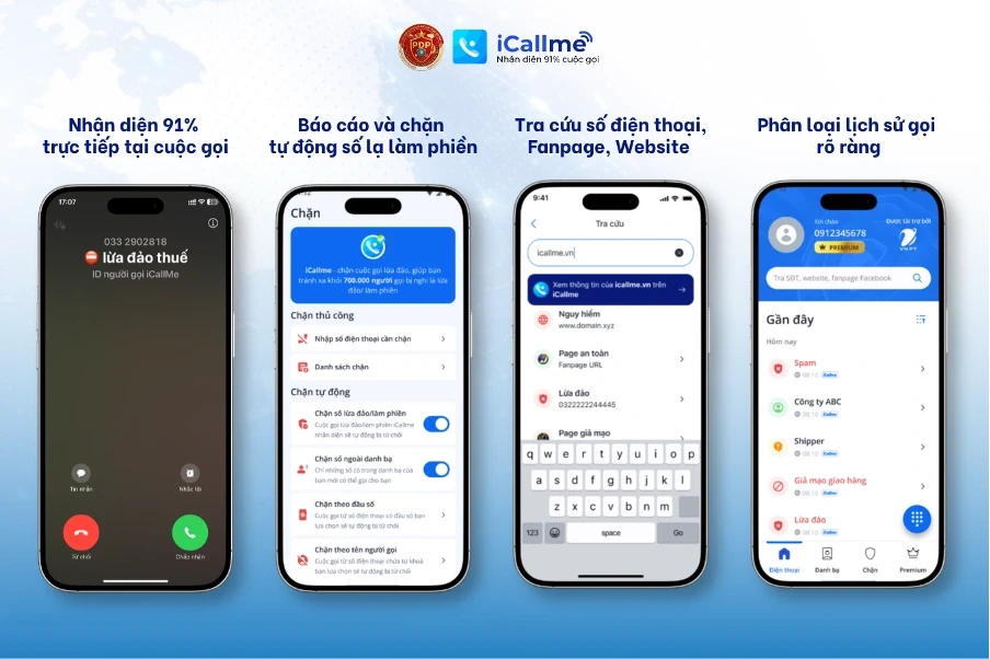Trung tâm Ứng dụng công nghệ bảo vệ dữ liệu cá nhân giao iCallme phát triển giải pháp chặn lừa đảo Trung tâm Ứng dụng công nghệ bảo vệ dữ liệu cá nhân giao iCallme phát triển giải pháp chặn lừa đảo