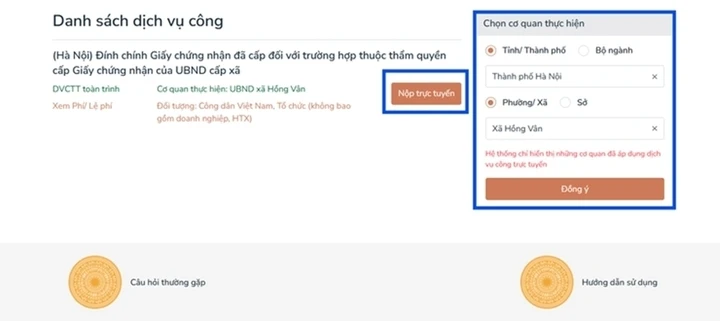 6 bước nộp hồ sơ đính chính sổ đỏ online ở Hà Nội 6 bước nộp hồ sơ đính chính sổ đỏ online ở Hà Nội