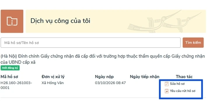 6 bước nộp hồ sơ đính chính sổ đỏ online ở Hà Nội 6 bước nộp hồ sơ đính chính sổ đỏ online ở Hà Nội