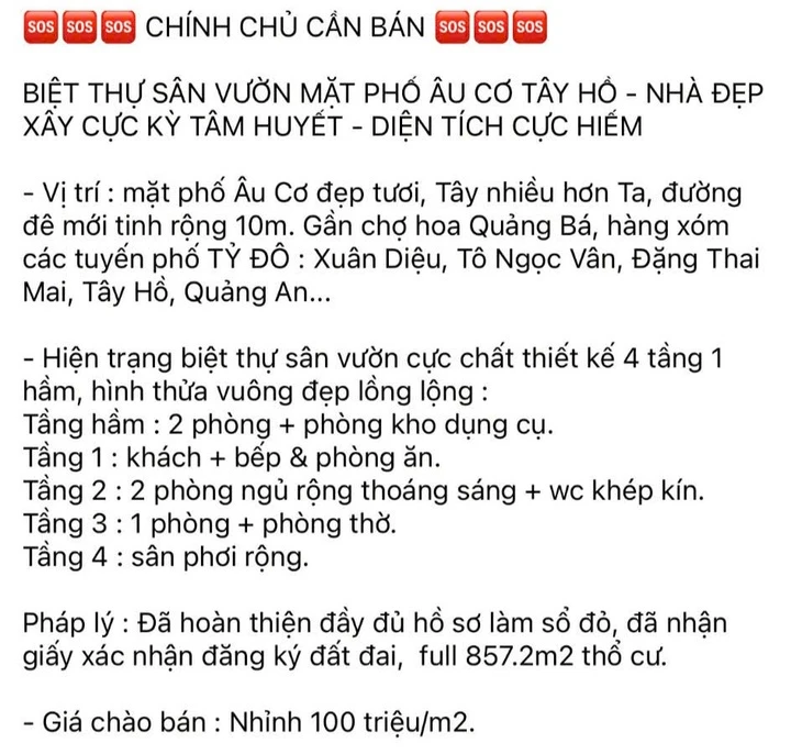 Bất ngờ mức giá nhiều biệt thự ở 'đất vàng' Hồ Tây, Hà Nội Bất ngờ mức giá nhiều biệt thự ở 'đất vàng' Hồ Tây, Hà Nội