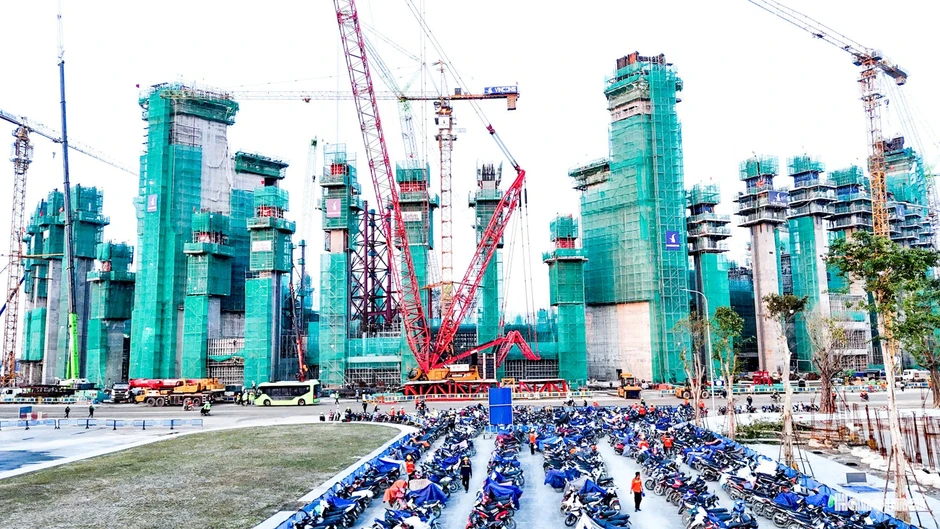 Cận cảnh sân vận động 135.000 chỗ ở Hà Nội xuất hiện các siêu trụ khổng lồ vươn cao Cận cảnh sân vận động 135.000 chỗ ở Hà Nội xuất hiện các siêu trụ khổng lồ vươn cao