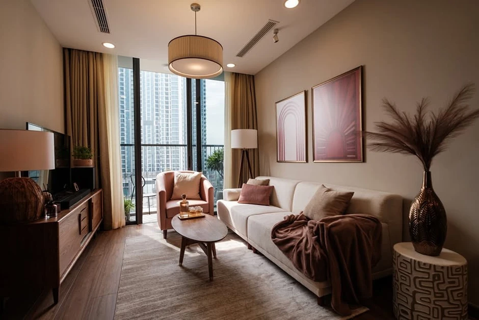 Căn hộ màu hồng mang nét hoài niệm của Mid-century Modern