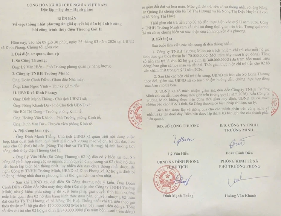 Cao Bằng: Thủy điện Thoong Gót II “hô biến” đền bù đất, hoa màu thành mua bán đất? Cao Bằng: Thủy điện Thoong Gót II “hô biến” đền bù đất, hoa màu thành mua bán đất?