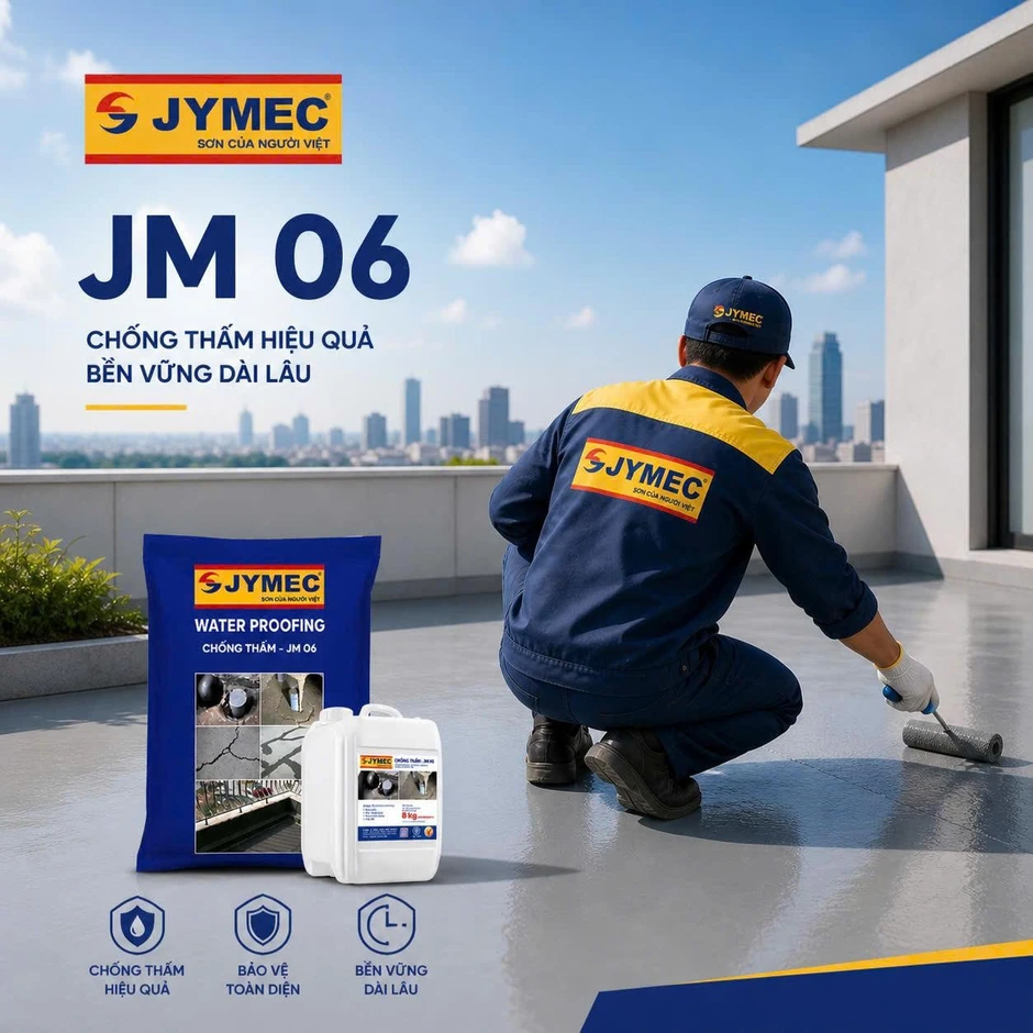 'Cặp đôi' chống thấm Jymec-Jm06: Lời giải cho bài toán bền vững công trình Việt 'Cặp đôi' chống thấm Jymec-Jm06: Lời giải cho bài toán bền vững công trình Việt