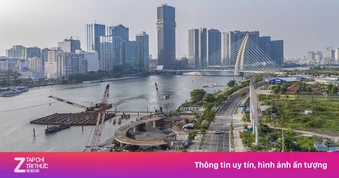 Cầu đi bộ nghìn tỷ qua sông Sài Gòn sau một năm thi công