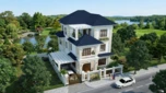 Chi phí nhà mái Nhật 3 tầng 90m² tân cổ điển bao nhiêu?