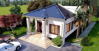 Chi phí xây nhà cấp 4 mái Thái 100m² bao nhiêu?