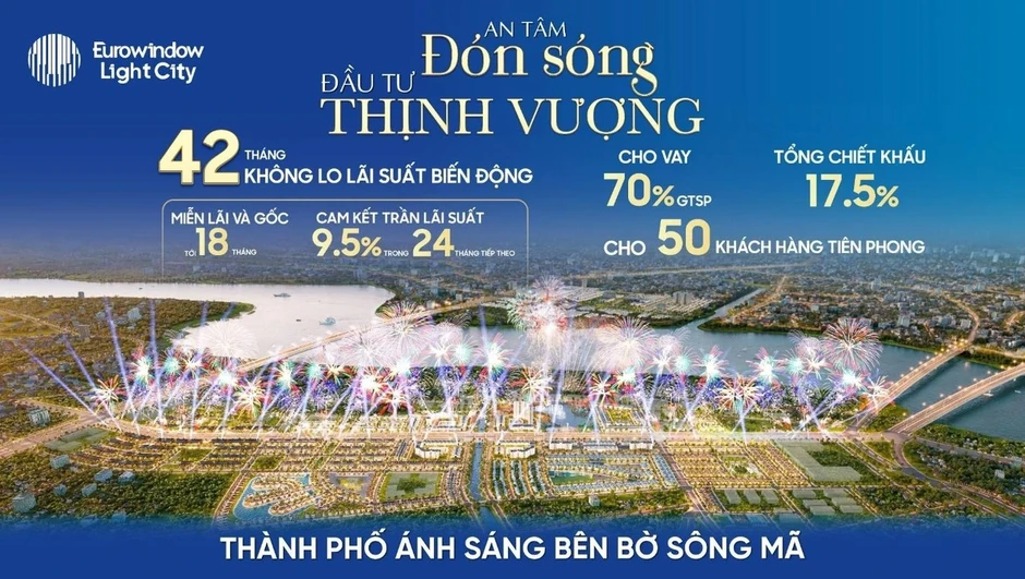 Eurowindow Light City tung chính sách 'bảo hiểm lãi suất': 42 tháng không lo lãi suất biến động Eurowindow Light City tung chính sách 'bảo hiểm lãi suất': 42 tháng không lo lãi suất biến động