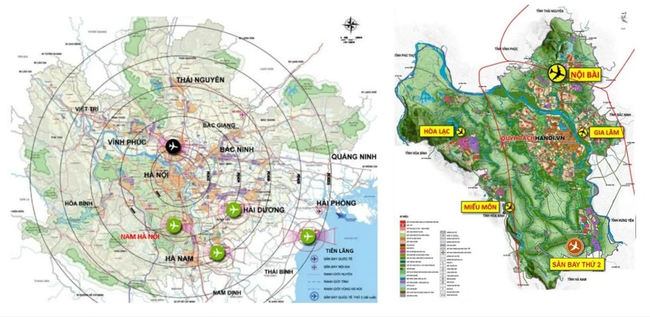 Hà Nội muốn xây sân bay thứ hai, giảm tải cho Nội Bài Hà Nội muốn xây sân bay thứ hai, giảm tải cho Nội Bài