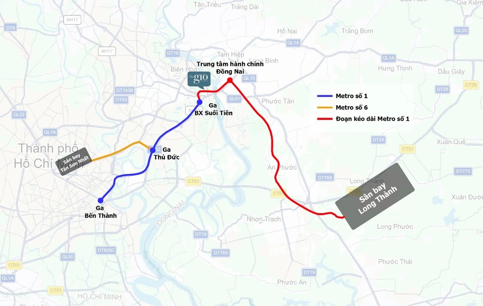 Hiếm có một dự án kết nối 2 ga Metro, 2 sân bay, 2 thành phố trực thuộc TW