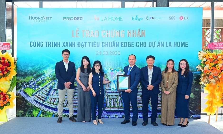 LA Home nhận chứng chỉ xanh EDGE, khẳng định tiêu chuẩn phát triển bền vững LA Home nhận chứng chỉ xanh EDGE, khẳng định tiêu chuẩn phát triển bền vững