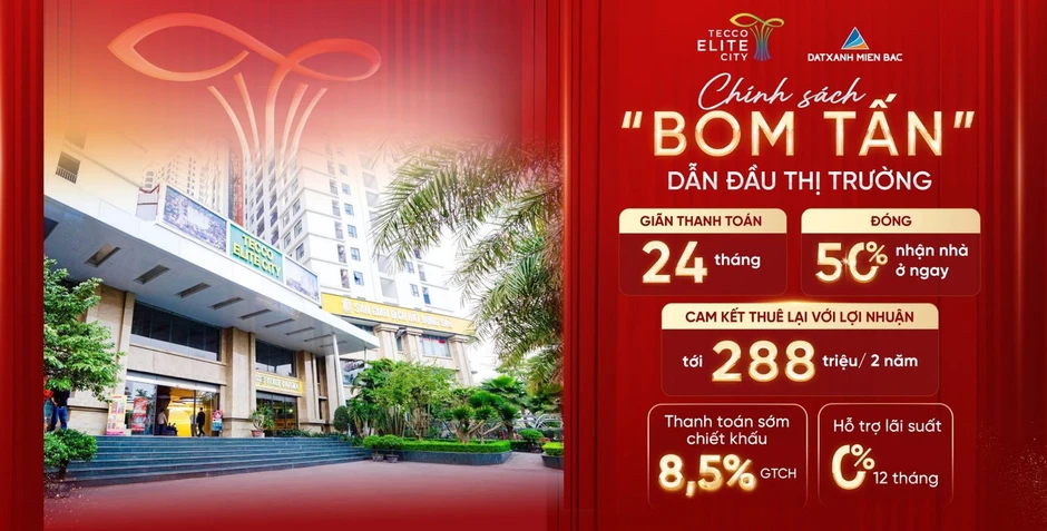 Nguồn khách thuê gia tăng không ngừng, Tecco Elite City Thái Nguyên tung chính sách 'át chủ bài' Nguồn khách thuê gia tăng không ngừng, Tecco Elite City Thái Nguyên tung chính sách 'át chủ bài'