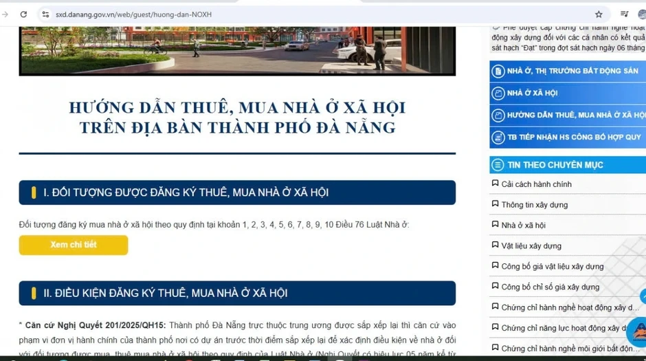 Ra mắt chuyên mục “Hướng dẫn thuê, mua nhà ở xã hội” trên Trang thông tin Đà Nẵng Ra mắt chuyên mục “Hướng dẫn thuê, mua nhà ở xã hội” trên Trang thông tin Đà Nẵng