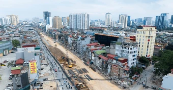 Siêu tuyến đường 7.200 tỷ dài 2,2 km đi qua giữa trung tâm Hà Nội sắp đạt cột mốc quan trọng