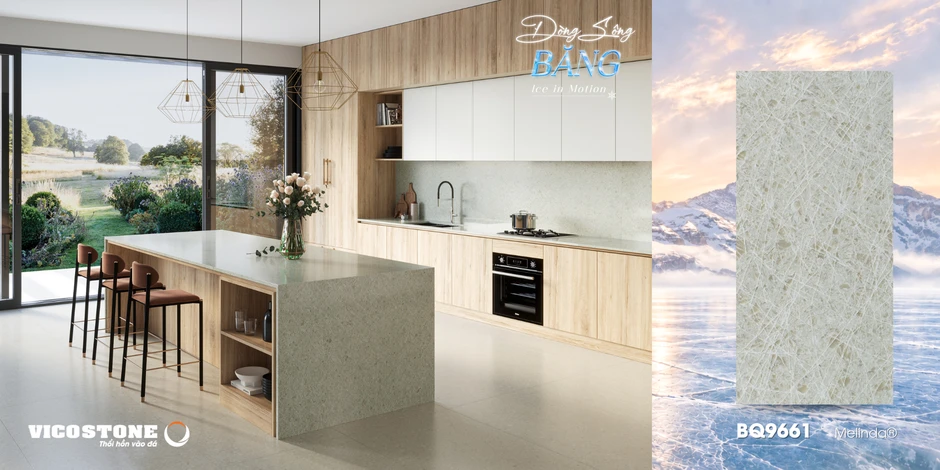 Vicostone® Dòng Sông Băng: Đưa thiên nhiên vào không gian sống đậm chất riêng
