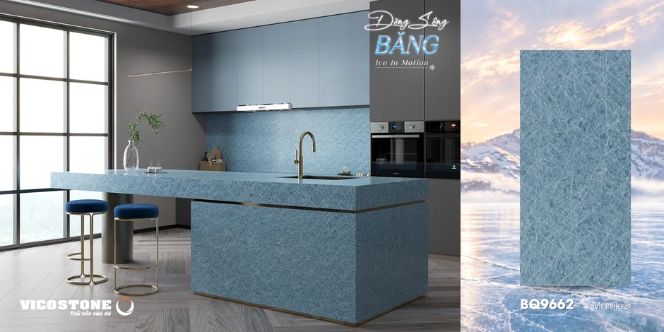 Vicostone® Dòng Sông Băng: Đưa thiên nhiên vào không gian sống đậm chất riêng