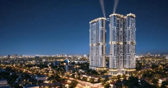 Việt Nam đang sở hữu toà tháp đôi có cầu kính trên không cao nhất cả nước, xác lập kỷ lục ngay ngày khánh thành