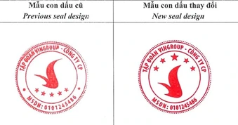 Vingroup của tỷ phú Phạm Nhật Vượng đổi con dấu sau khi thay logo
