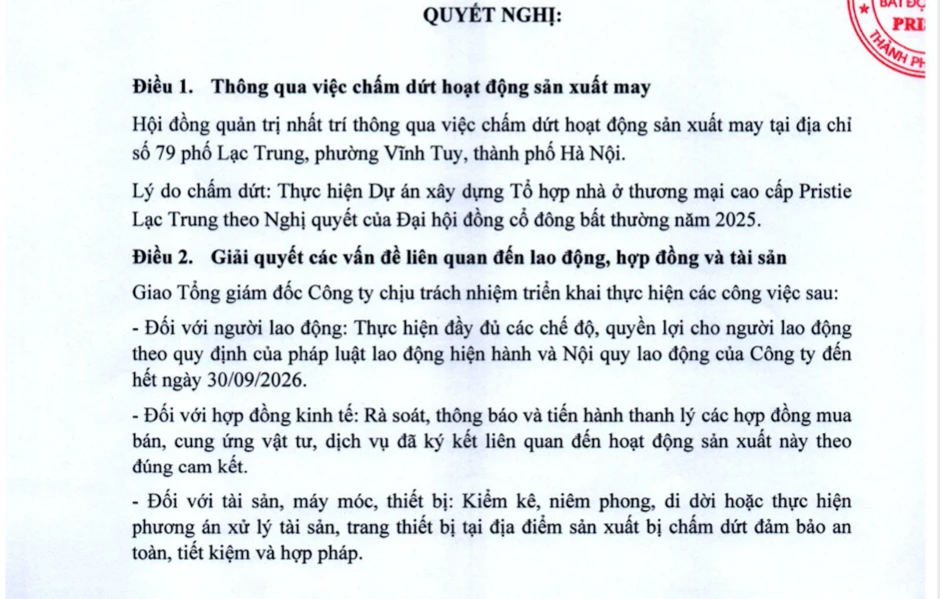 Xưởng may trên ‘đất vàng’ Hà Nội sắp thành tổ hợp nhà ở cao cấp hơn 3.000 tỷ Xưởng may trên ‘đất vàng’ Hà Nội sắp thành tổ hợp nhà ở cao cấp hơn 3.000 tỷ