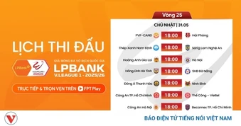 11 cầu thủ bị treo giò ở vòng 25 V-League 2025/2026