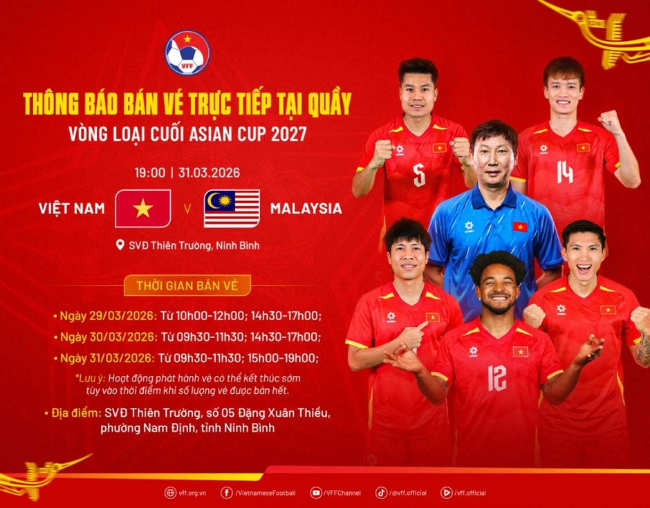 Cách mua vé trực tiếp trận ĐT Việt Nam vs ĐT Malaysia ở vòng loại cuối Asian Cup Cách mua vé trực tiếp trận ĐT Việt Nam vs ĐT Malaysia ở vòng loại cuối Asian Cup