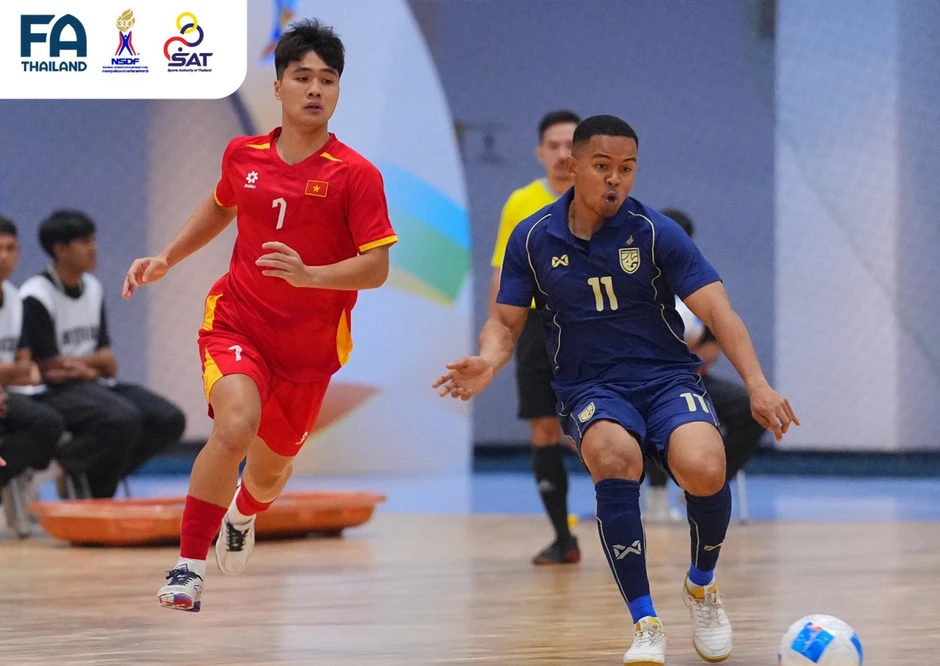 ĐT futsal Việt Nam thua Thái Lan sau màn rượt đuổi kịch tính