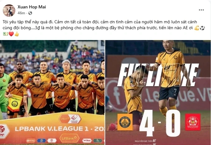 HLV Mai Xuân Hợp nói lời “gan ruột” sau khi Thanh Hóa thắng tưng bừng CA TP.HCM HLV Mai Xuân Hợp nói lời “gan ruột” sau khi Thanh Hóa thắng tưng bừng CA TP.HCM