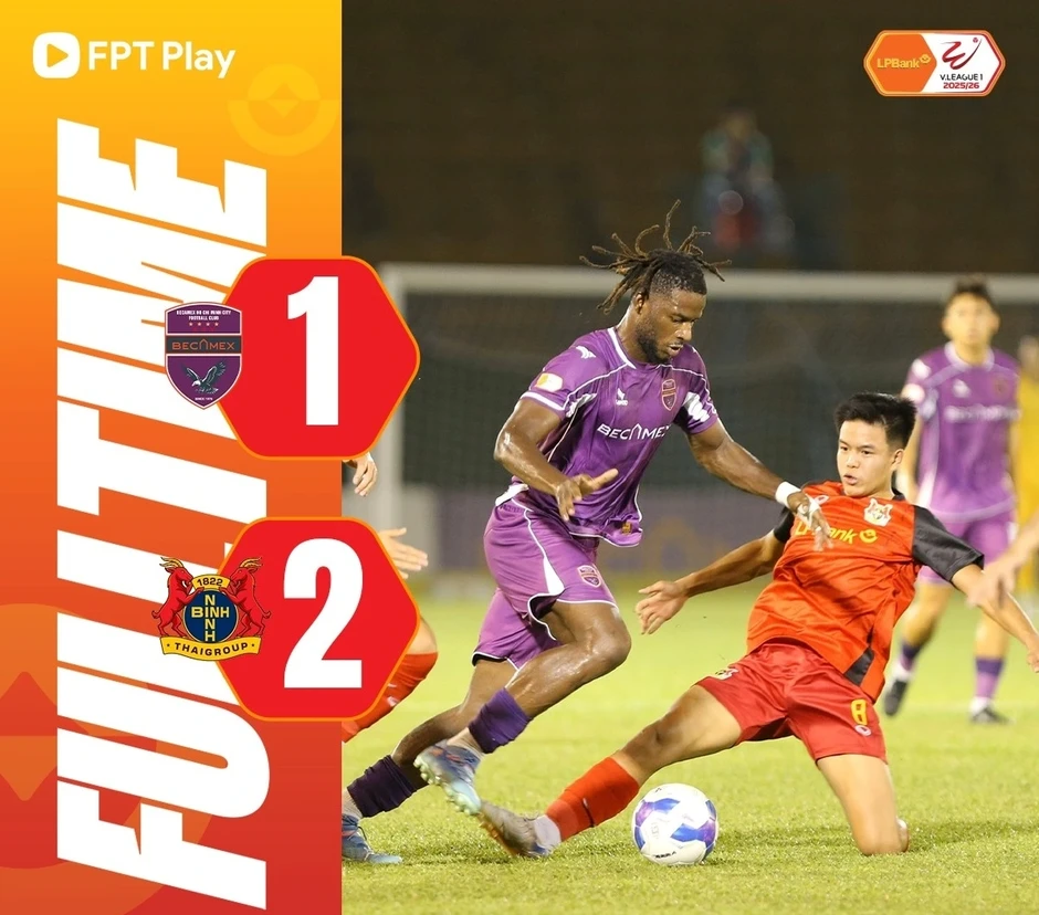 Kết quả vòng 18 V-League 25/26: CAHN hòa thất vọng, Ninh Bình thắng kịch tính Kết quả vòng 18 V-League 25/26: CAHN hòa thất vọng, Ninh Bình thắng kịch tính
