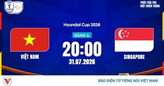Link xem trực tiếp ĐT Việt Nam vs ĐT Singapore vòng bảng ASEAN Cup 2026