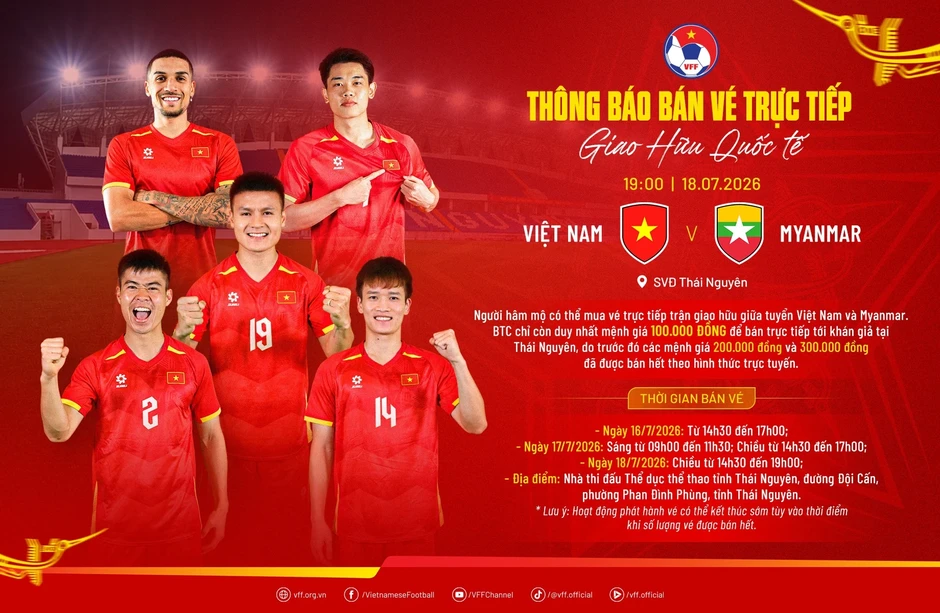 Mức giá bất ngờ xem tuyển Việt Nam đấu Myanmar